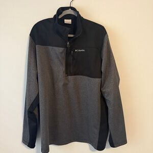Columbia Men's Black and Gray Jacket Half Zip XXL